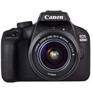 Appareil Photo Canon EOS 4000D avec Objet EF-S 18-55mm III, 18 MP, Noir