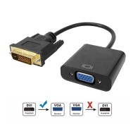 Adaptateur DVI vers VGA 1080P DVI-D à câble VGA 24+1 25 pin mâle à femelle VGA DVI convertisseur vidéo pour un écran PC