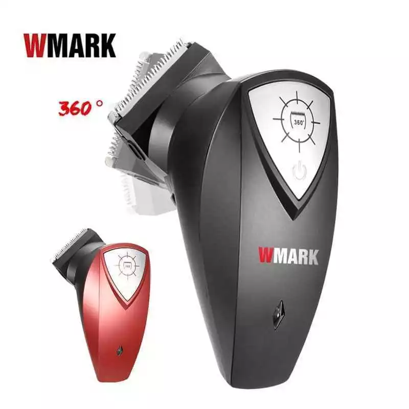 Tondeuse sans fil WMARK C09-HC010 360 degrés rotatif auto-coupe de cheveux avec 4 peignes de guidage