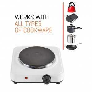 RÉCHAUD ÉLECTRIQUE MONO-FEU JX-1010A | 1000 W | Plaque Solide