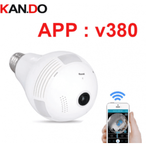 Ampoule sans fil IP caméra Wi-Fi 1080p 360 degré V380 mini CCTV VR Camera 2.0 MP sécurité à la maison