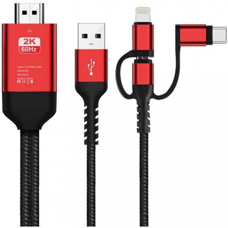 Câble HDTV 3 en 1 pour relier Smartphone iPhone iPAD ou tablette a votre TV Câble HDTV 3 en 1 pour relier Smartphone iPhone iPAD ou tablette a votre TV