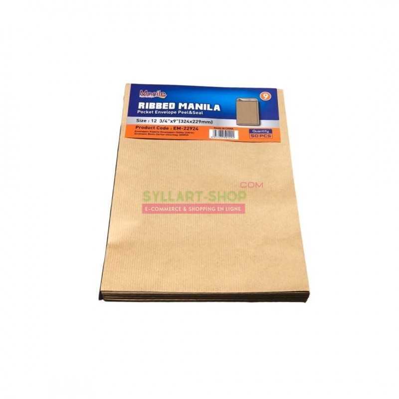 Enveloppes A4 Kraft Brun | Format C4 (229x324mm) | Paquet de 50