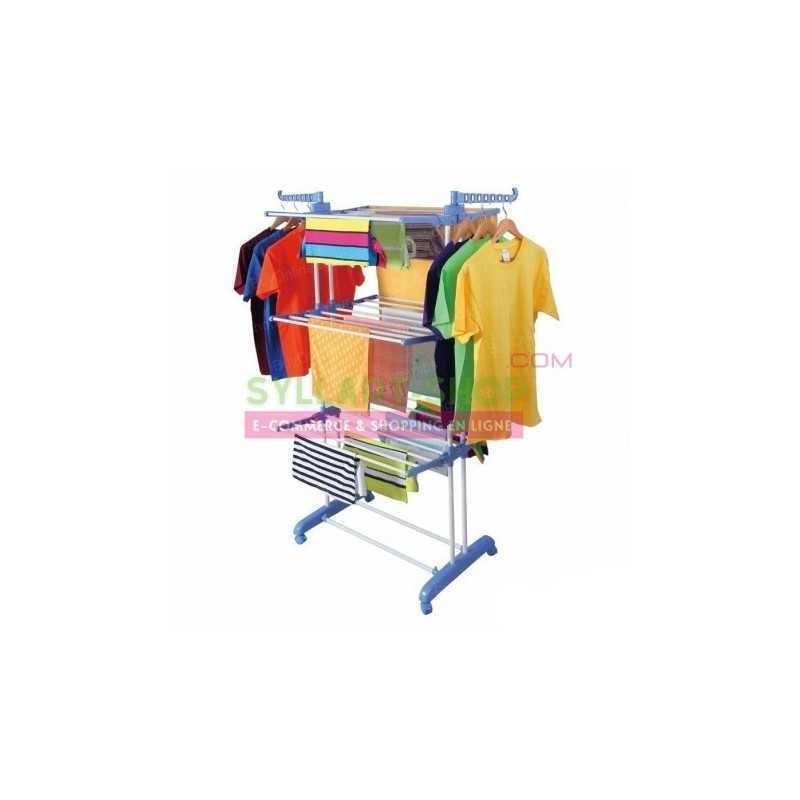 Support de séchage linge (multicolore) Porte-cintre Sevia 2 Poll Jumbo 3 couches Support de séchage linge (multicolore) Porte-cintre Sevia 2 Poll Jumbo 3 couches