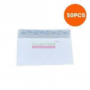 Paquets de 50 Enveloppe blanche 110x220 Avec patte Autocollante - 80g