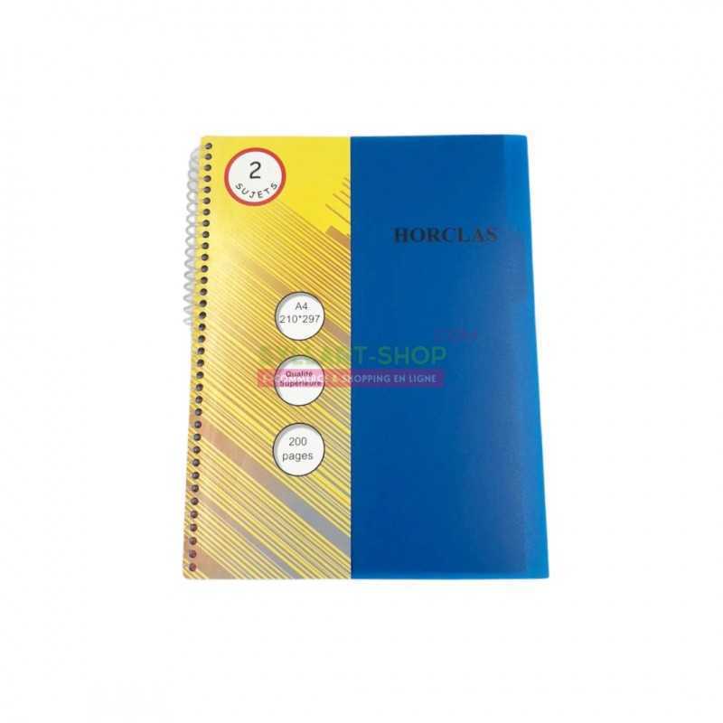 Cahier spirale 2 sujets A4 200 pages