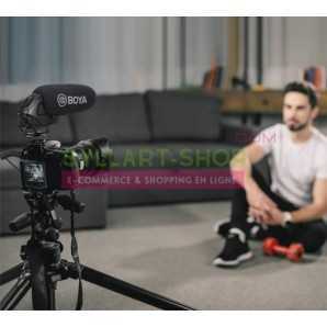 Microphone Boya BY-BM3031 à condensateur Super cardioïde avec Pare-Brise pour appareils Photo Reflex numérique
