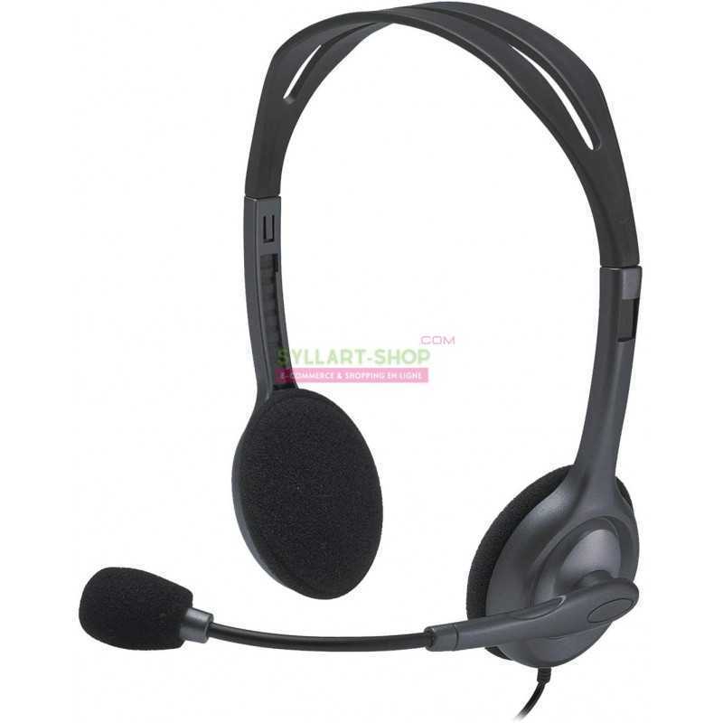 Logitech H111 Casque Filaire | Prise Jack 3.5mm & Micro Anti-Bruit | Multi-dispositifs