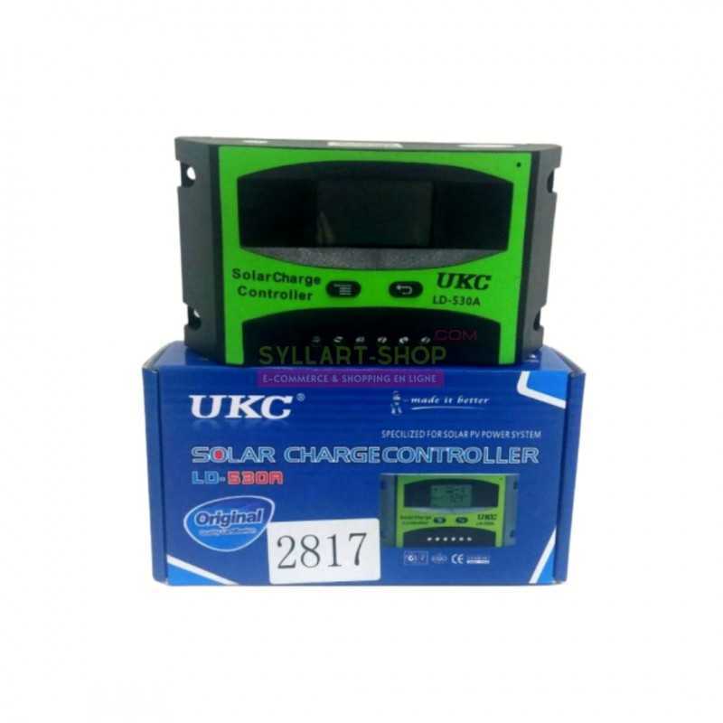 Contrôleur de charge solaire UKC LD-530A 30A avec affichage charge a l'écran LCD