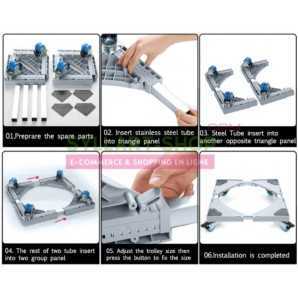 support de réfrigérateur, machine à laver à chargement par le haut avec roues