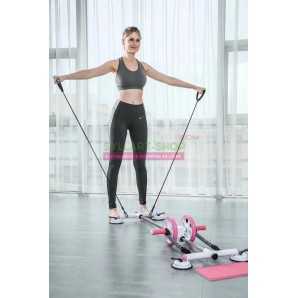 Roue avec une base pour l'exercice des muscles abdominaux