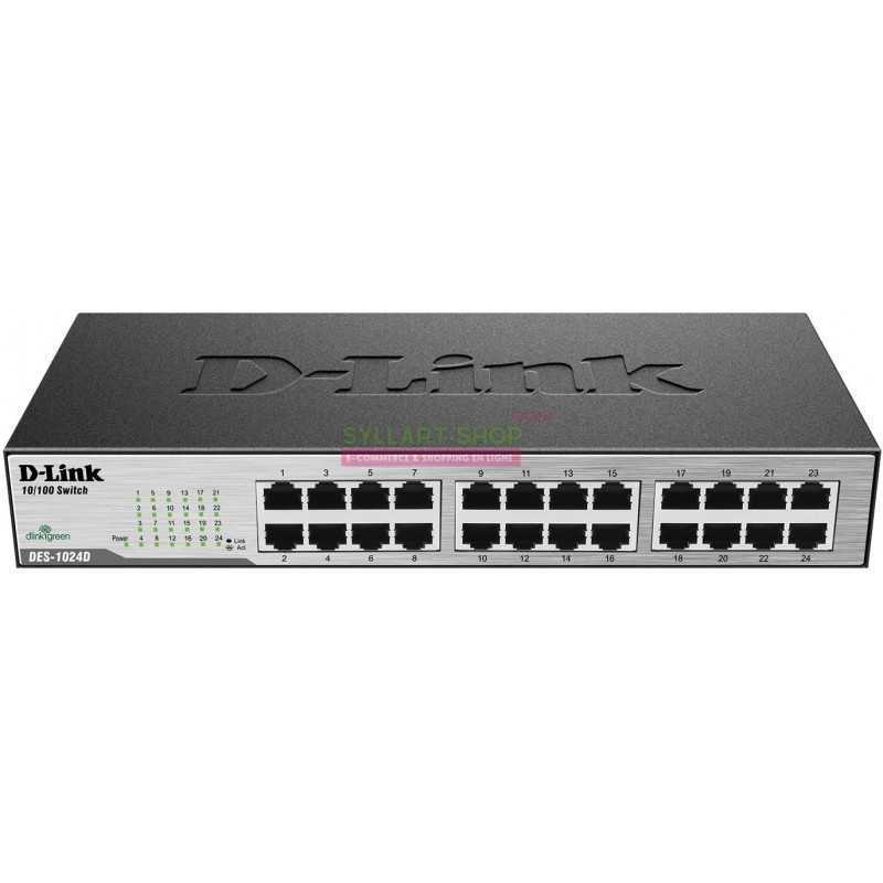 Switch D-Link DES-1024D | 24 Ports Ethernet 10/100 Mbps | Non Managé | Rackable
