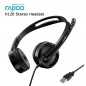 Casque d'écoute RAPOO H120 à réduction de bruit USB filaire pour ordinateur Casque d'écoute RAPOO H120 à réduction de bruit USB filaire pour ordinateur