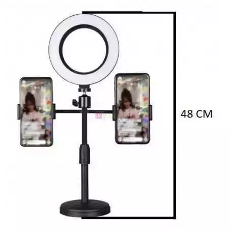 Lampe de maquillage LED Light Ring 16cm avec supports photo vidéo