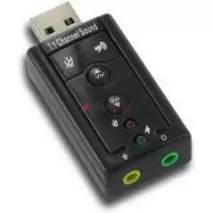 Adaptateur USB carte son 7.1 Channel Sound dolp Hix Microphone Casque pour Ordinateur portable PC