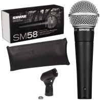 Microphone dynamiques Shure SM58 + Pince et trousse inclus