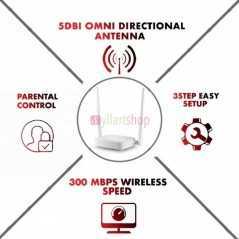 Tenda N301 | Routeur Wi-Fi N300 | 2 Antennes 5 dBi | Installation Facile | Mode Répéteur