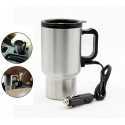 Tasse de voyage automatique chauffée en acier inoxydable 16oz 12v allume-cigare de voiture avec chargeur