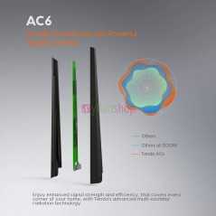 Tenda Routeur AC6 | Wi-Fi AC1200 Double Bande | 4 Antennes 5 dBi | Beamforming+