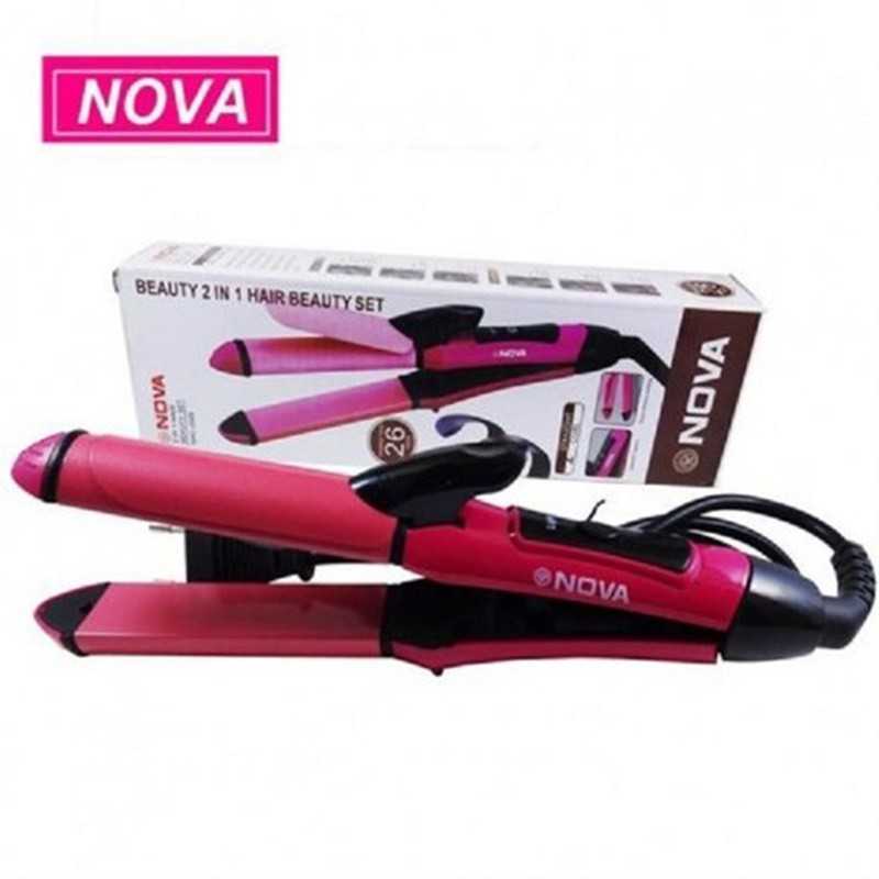Lisseur cheveux 2 en 1 Nova NHC-2009 Multicolore Lisseur cheveux 2 en 1 Nova NHC-2009 Multicolore