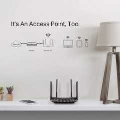 Point d'accès TP-Link Routeur WiFi AC1200 Mbps, MU-MIMO WiFi, Dual-band, 5 ports Gigabit 4 antennes externes
