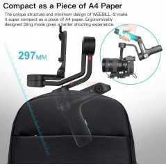 ZHIYUN WEEBILL S | Stabilisateur Gimbal 3 Axes pour Reflex & Hybrides | Compact & Puissant