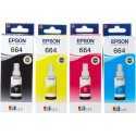 Encre Epson 664 Ecotank Bouteille d'encre Noir-cyan-magenta-jaune-Light magenta-Light Cyan
