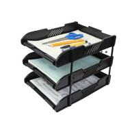 Organisateur de bureau en plastique de bonne qualité à 3 couches