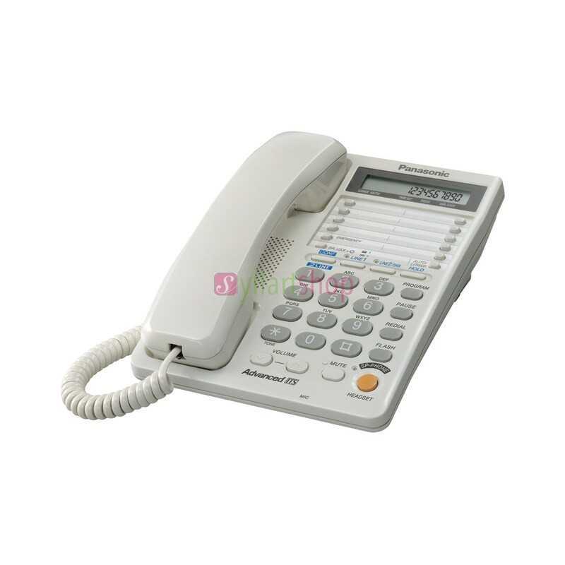 PANASONIC KX-T2378MXW | Téléphone Filaire Avancé | Gestion de 2 Lignes (Multi-Lignes)