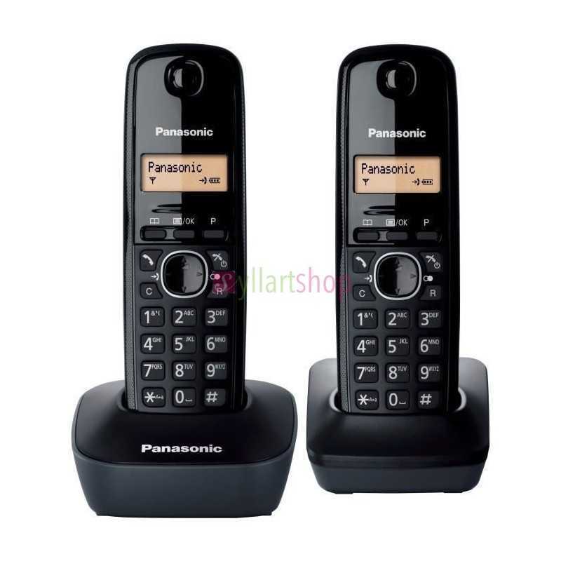 PANASONIC KX-TG1612 | Téléphone Sans Fil DECT DUO | Simplicité et Double Combiné