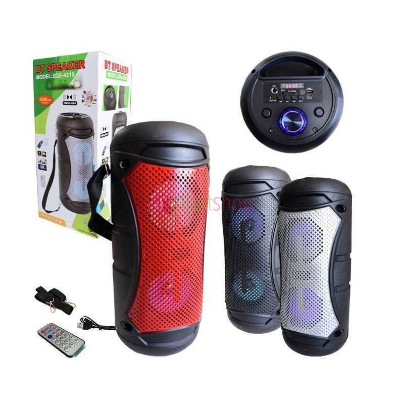 Haut Parleur Portable ZQS-4219 Super Bass Avec Lumières LED Brillantes Haut Parleur Portable ZQS-4219 Super Bass Avec Lumières LED Brillantes