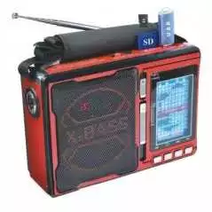 Radio bande mondiale FP-1338U avec lecteur MP3 + lampe torche