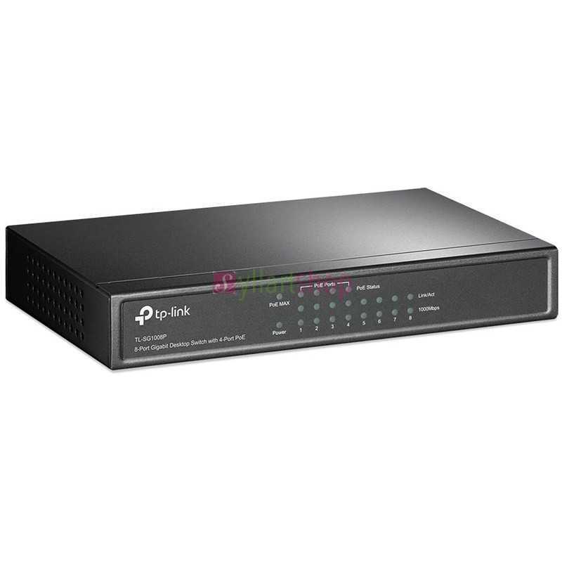 Switch TP-LINK TL-SG1008P | 8 Ports Gigabit dont 4 PoE | Plug & Play | 64W