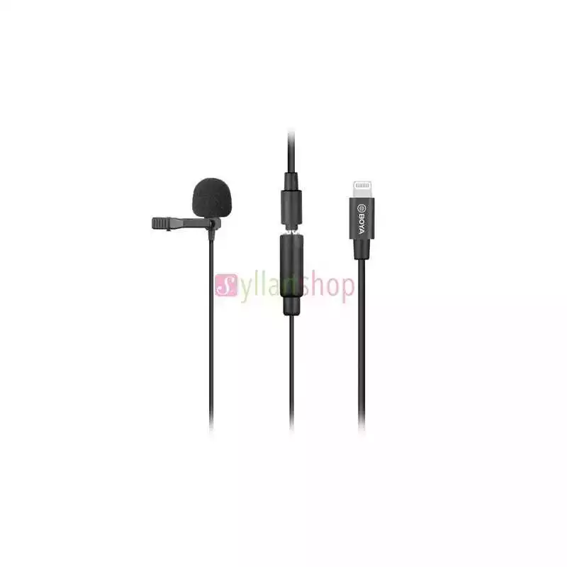 Microphone Lavalier à pince pour appareils iOS BOYA BY-M2
