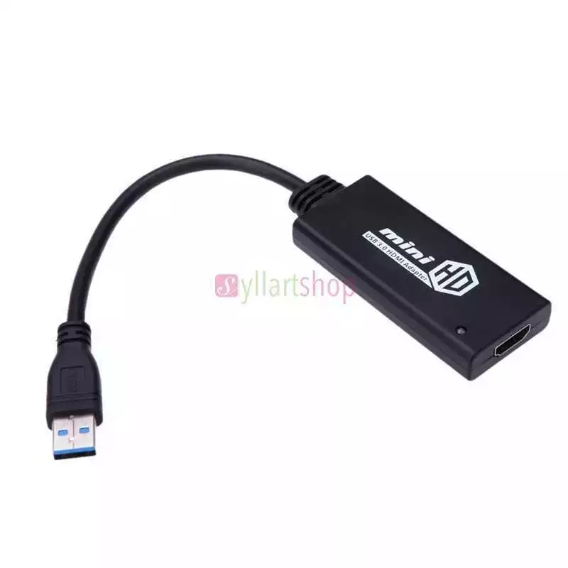 Cable Matters Adaptateur USB 3.0 vers HDMI Très Rapide (Adaptateur USB HDMI)  pour Windows jusqu'à 1440p en Noir : : Informatique