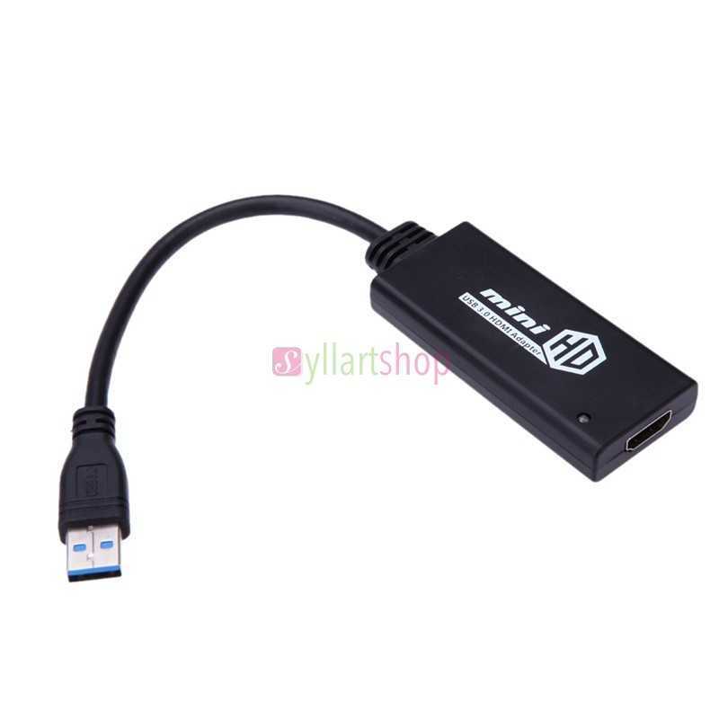 Adaptateur USB 3.0 vers HDMI | Convertisseur Full HD 1080P | Vidéo PC vers TV