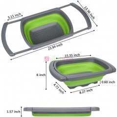 Passoire Rétractable et Pliable à Poser au-dessus du Lavabo – Optimisation et Gain de Place