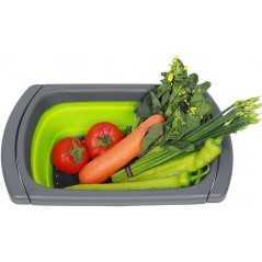 Passoire rétractable, pliable à poser au-dessus du lavabo pour laver fruits et légumes