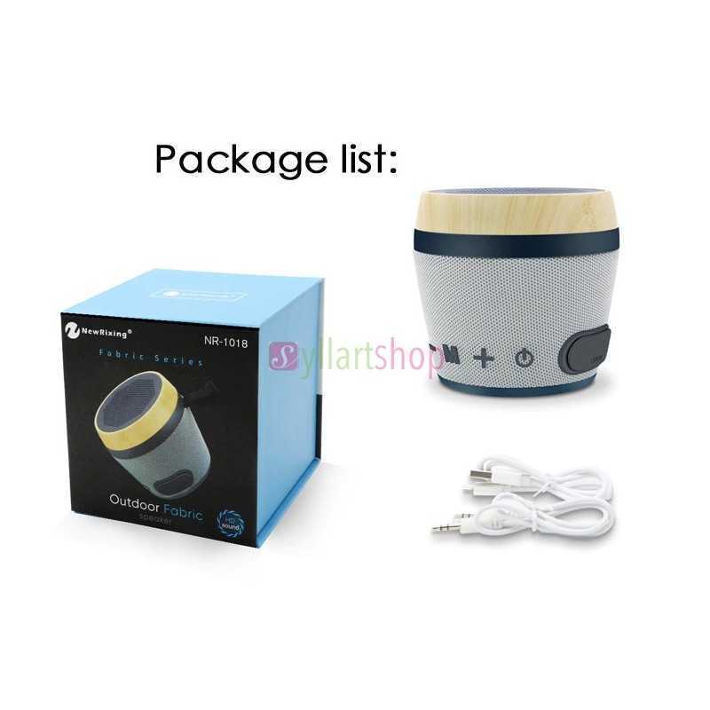 Haut parleur Bluetooth Newrixing NR-1018 en tissu étanche IPX 4 Splash Haut parleur Bluetooth Newrixing NR-1018 en tissu étanche IPX 4 Splash