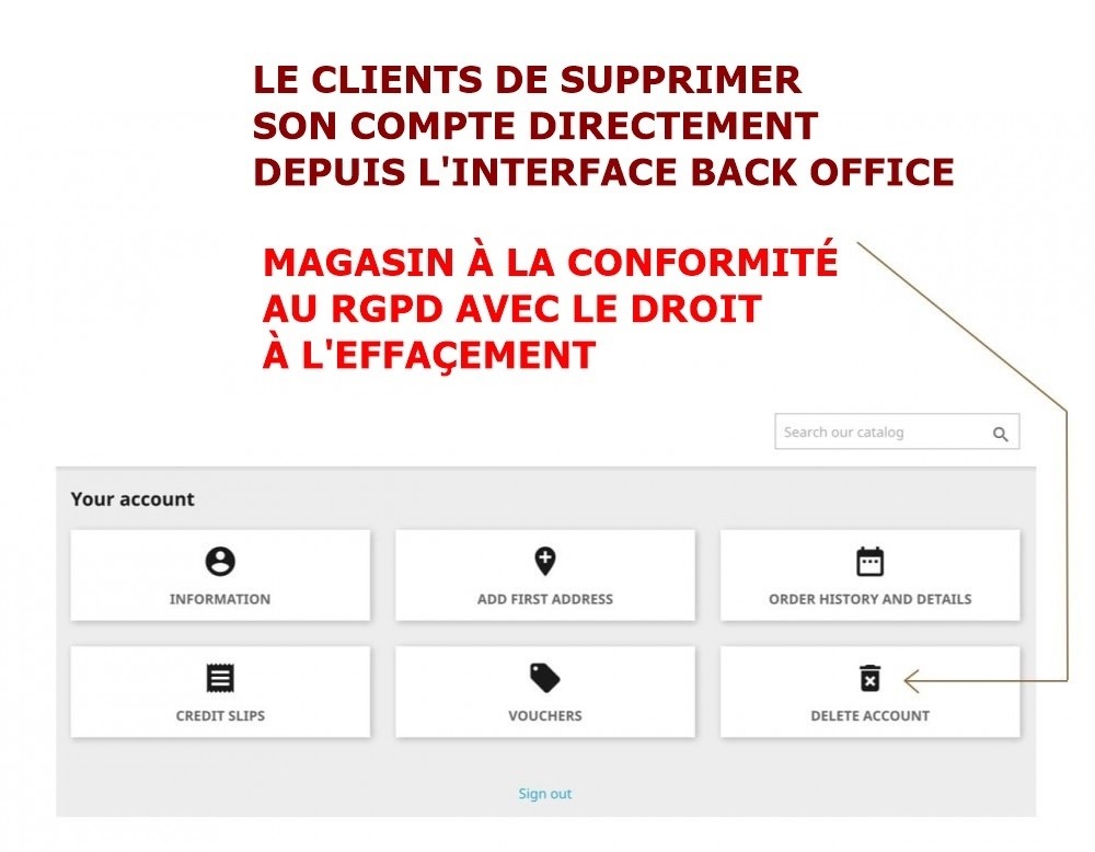 suppression de compte de client