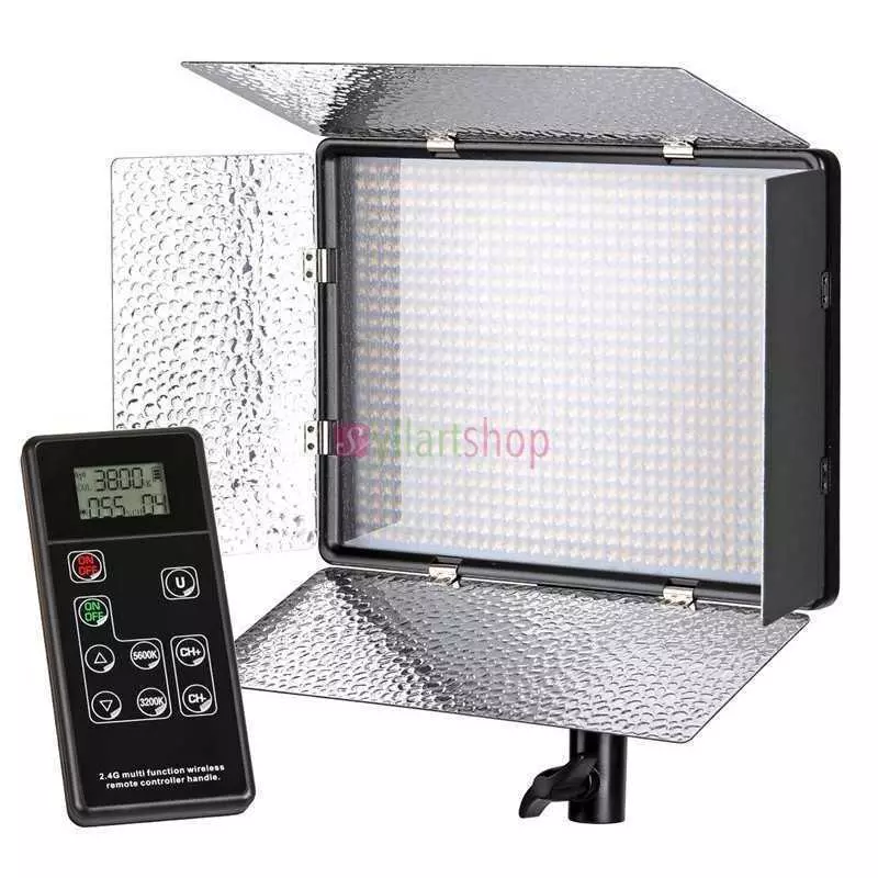 Lampe vidéo professionnelle avec 900AS LED (3200K-5600K), y compris télécommande radio