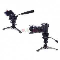 Trepied YunTeng VCT-288 Monopode pour photographie & vidéo avec trépied à base rotative - Fourni avec sa housse