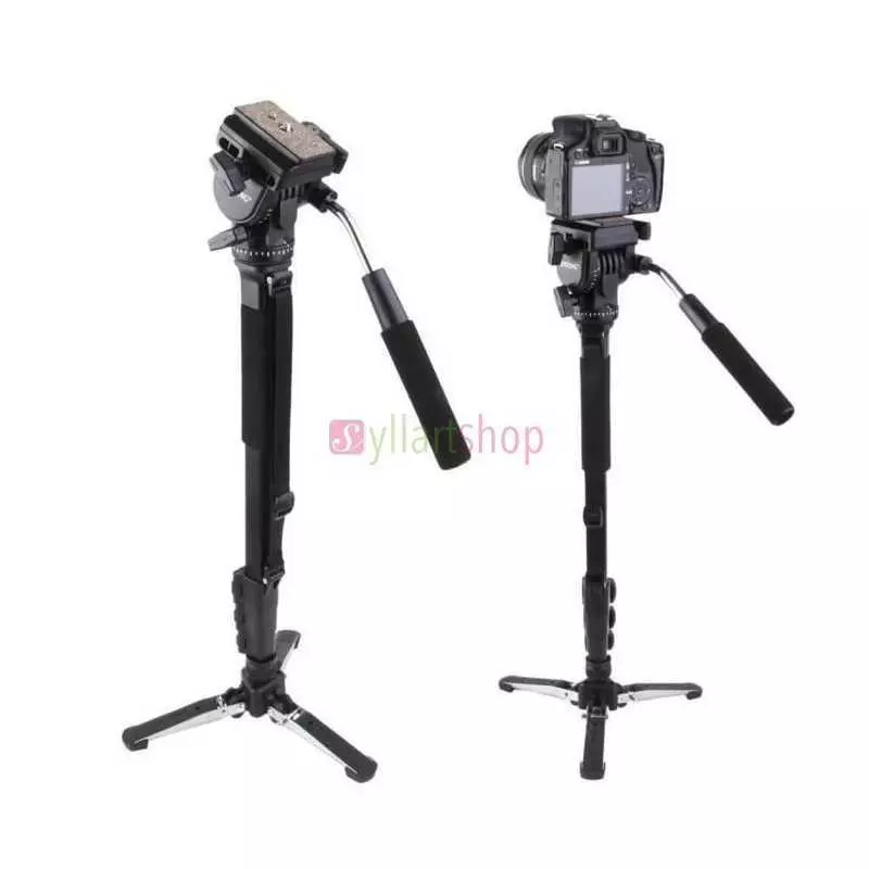 YunTeng VCT-288 | Monopode Vidéo & Photo avec Base Trépied Rotative