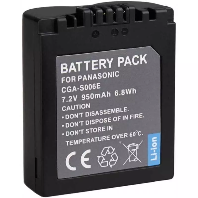 Batterie CGA-S006E | Panasonic Lumix (7.2V/710mAh) | Remplacement Appareil Photo FZ