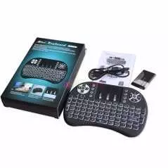 Mini clavier rétroéclairé 2.4G sans fil i8 pour TV Box avec souris à air tactile