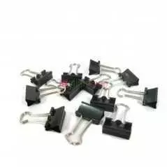 Pince a reliure 24 pièces en métal noir 41mm BC-8002