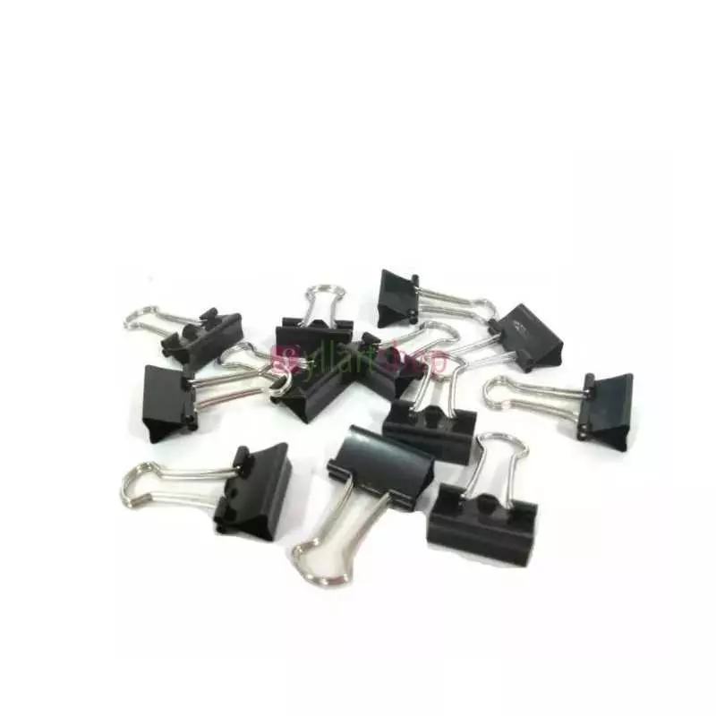 Pince a reliure 24 pièces en métal noir 41mm BC-8002