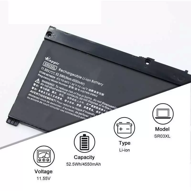 Batterie Ordinateur HP SR03XL/SR03 pour HP Pavillon 15-CX0058WM 15-CX