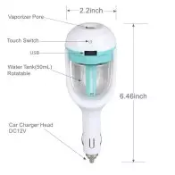 Chargeur USB pour humidificateur à vapeur de voiture
