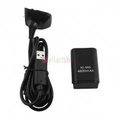 Chargeur Dock + Batterie manette USB Câble pour Xbox 360